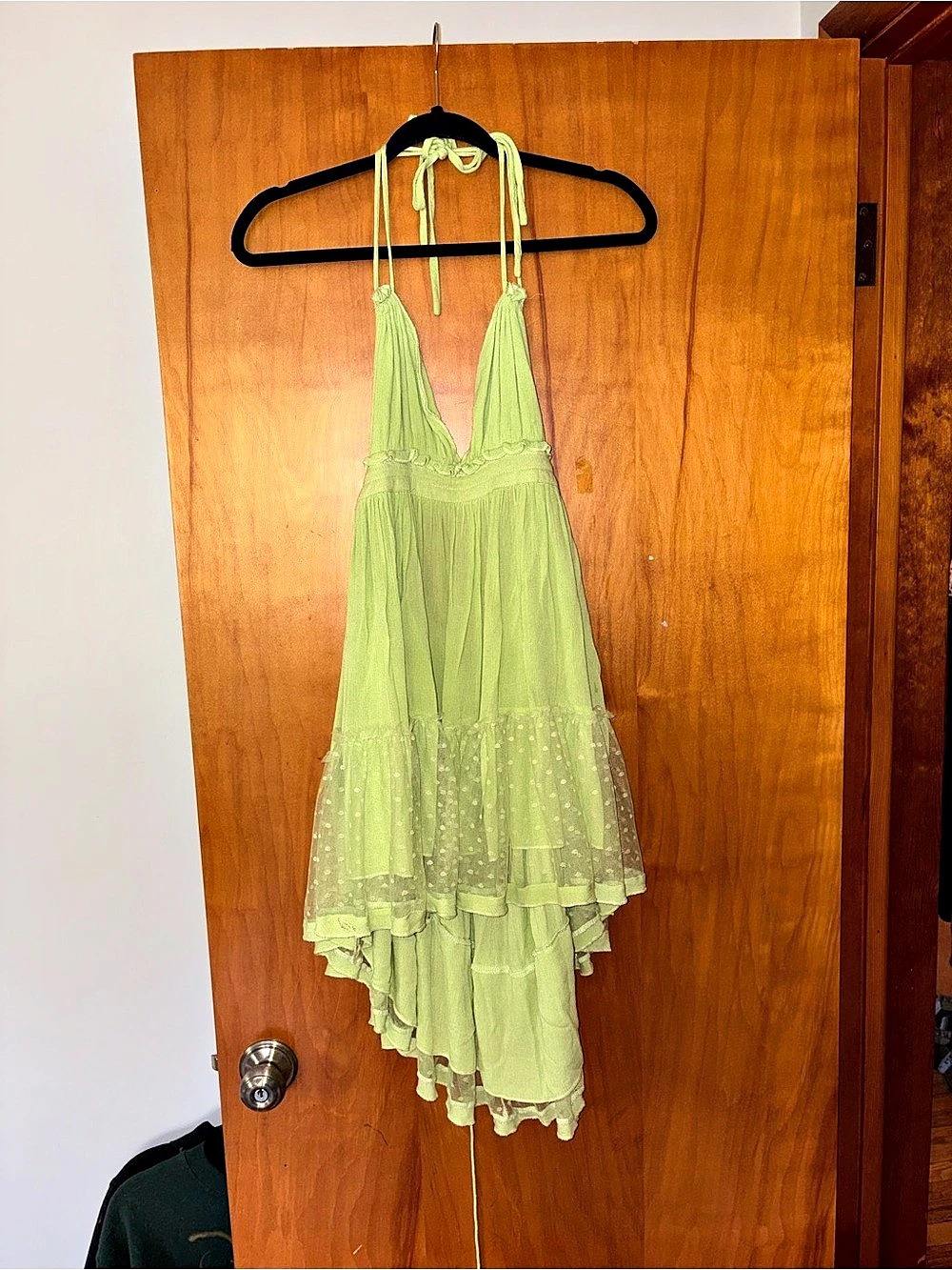 Green Layered Mini Dress Like New Small